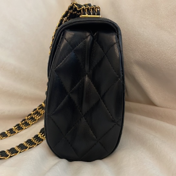 Chanel Vintage Quilted Multi-chain 24K Gold Coated Hardware Mini Crossbody Bag - Picture 9 of 17